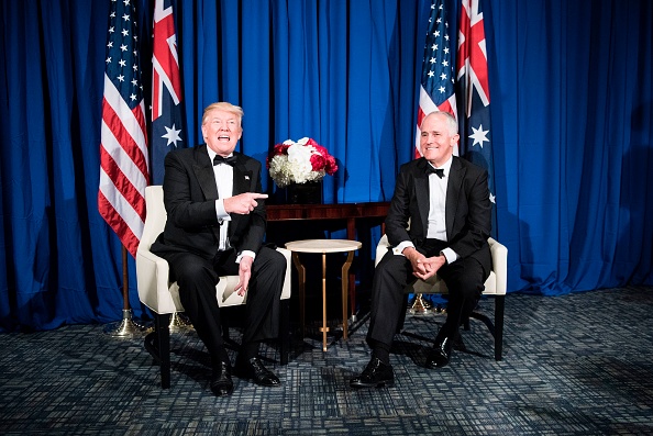 President Trump and PM Turnbull USS Intrepid NY